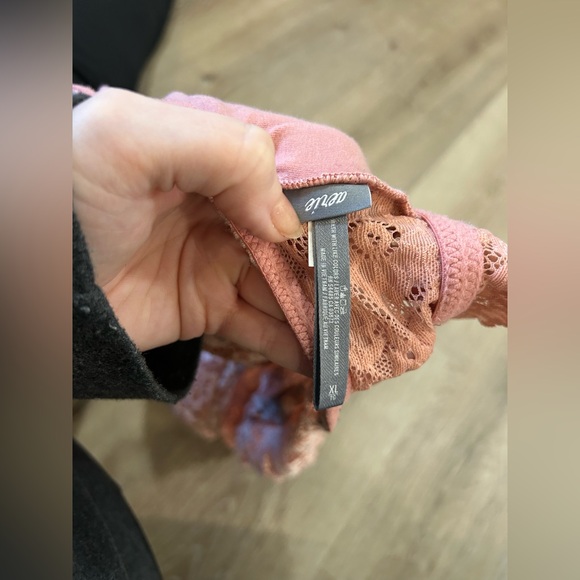 aerie Pink Lace Wireless Bralette - Picture 3 of 5